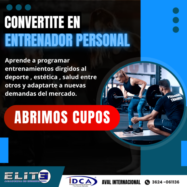 Curso de Entrenador Personal e Instructor Profesional en Musculación